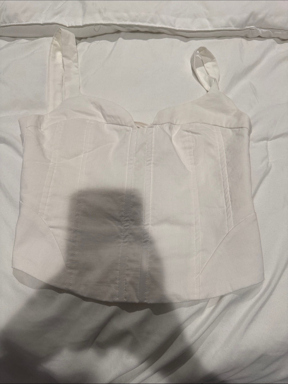 La Hearts White Structured Bustier Camisole